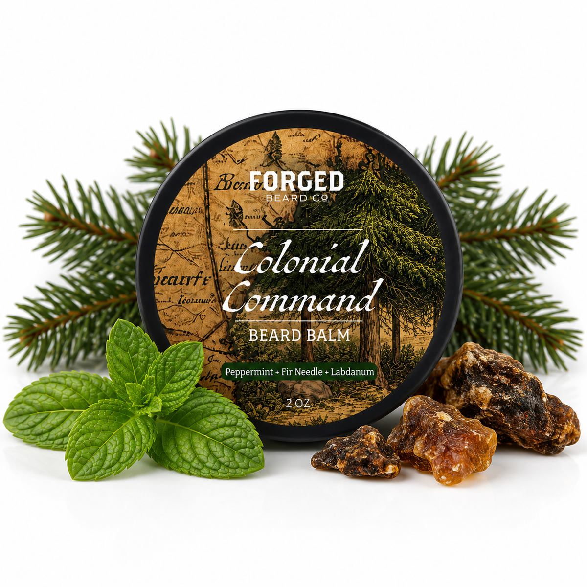 Colonial Command Beard Balm - Peppermint, Fir Needle, Labdanum