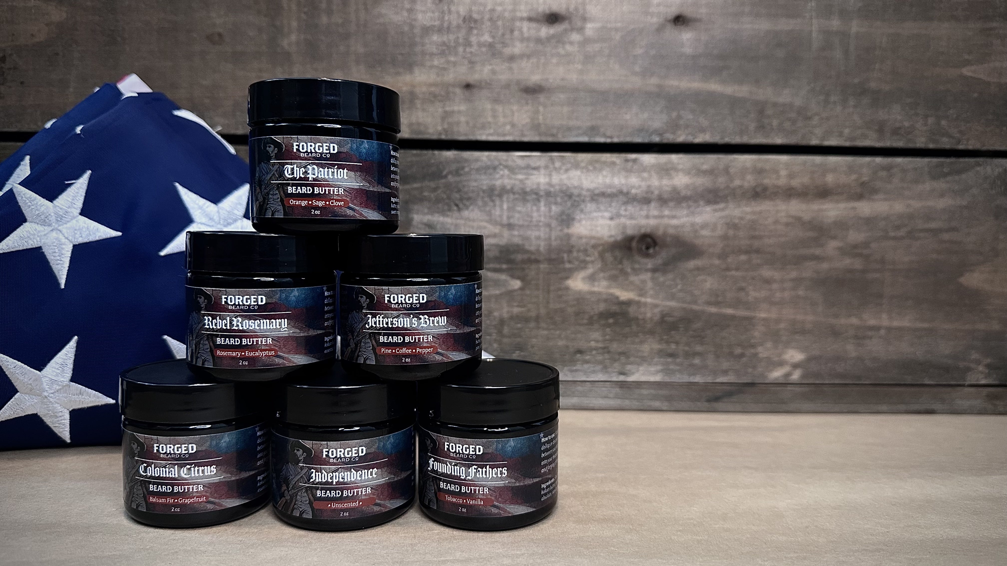 Forged Beard Co. all natural beard butter collection banner