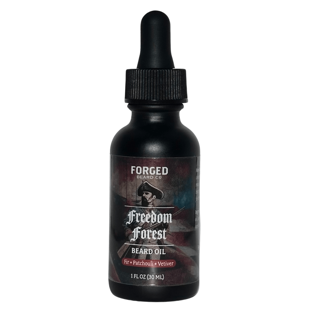 Forged Beard Co. fir patchouli and vetiver beard oil