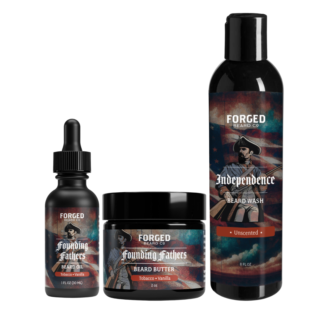 Daily Beard Bundle | Founding Fathers - Tobacco, Vanilla Beard Oil, Butter, Wash